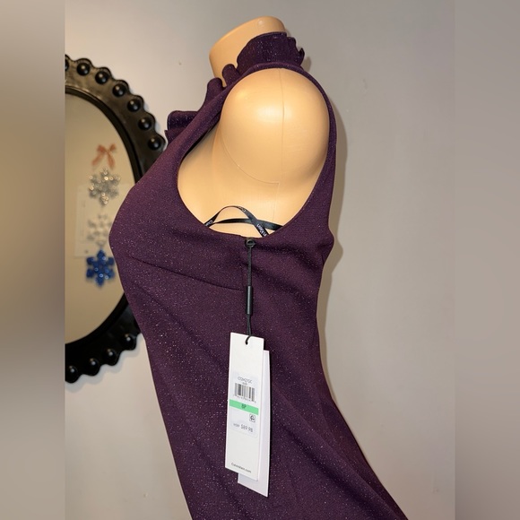 NWT SPARKLY CALVIN KLEIN DRESS SIZE 8P ELEGANT LOOKING WITH NECK SURROUNDING - Picture 8 of 16